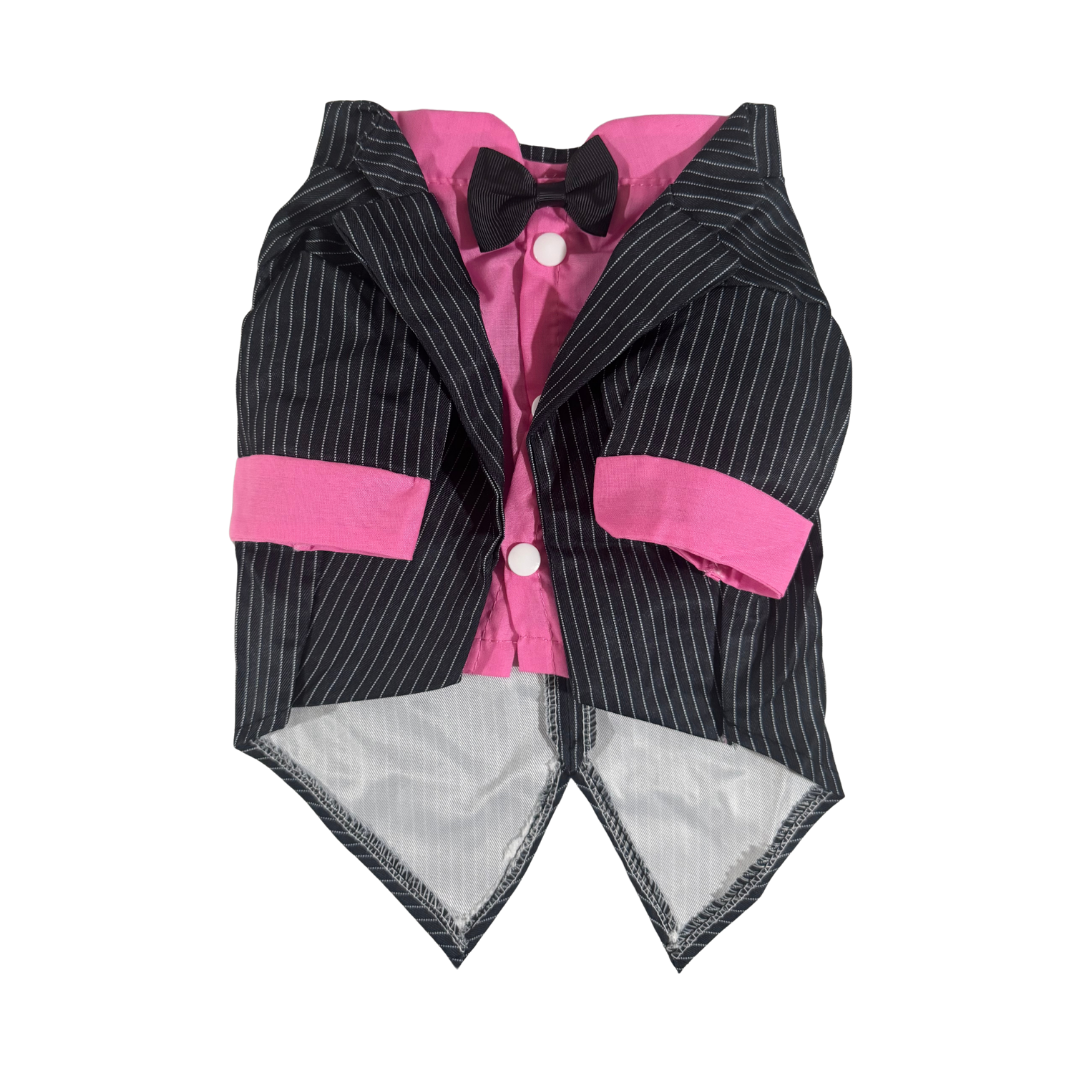 Gentleman & Lady Pinstripe Pet Tuxedo Set