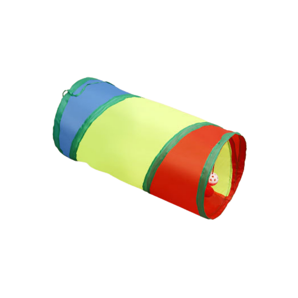 Rainbow Straight Cat Play Tunnel