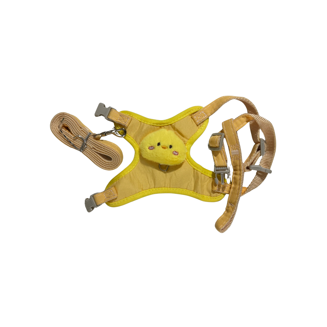 Cute Yellow Little Chick Plush Pet Harness & Leash